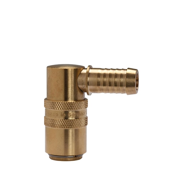 Riegler 107958 Temperierkupplung DN 9, Zapfen 13 mm, Schlauchtülle 90°