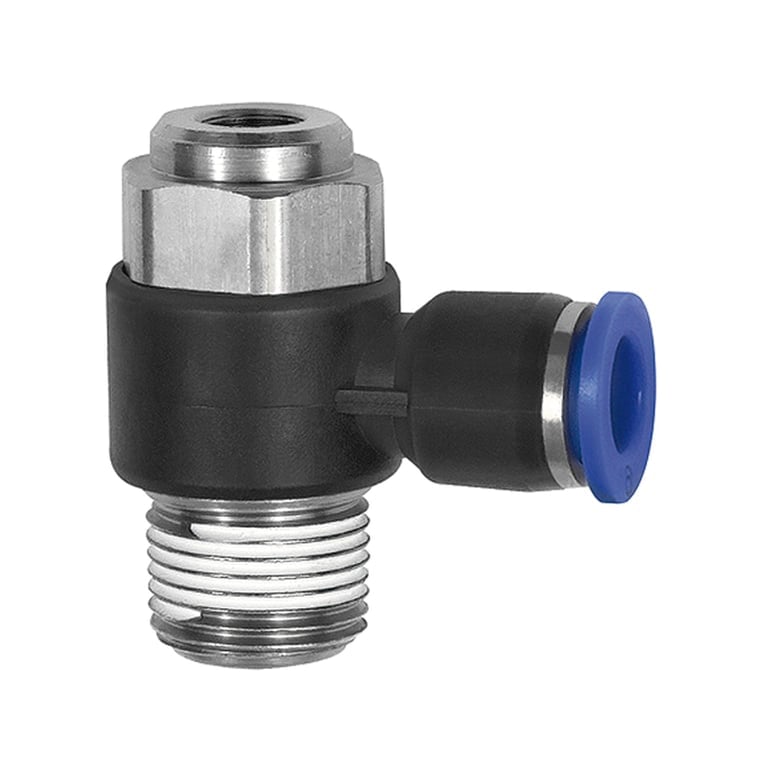 Riegler 136018 Drosselrückschlagventil »Blaue Serie« Abluftdros., R 1/2 a. Ø12mm - Bild 1