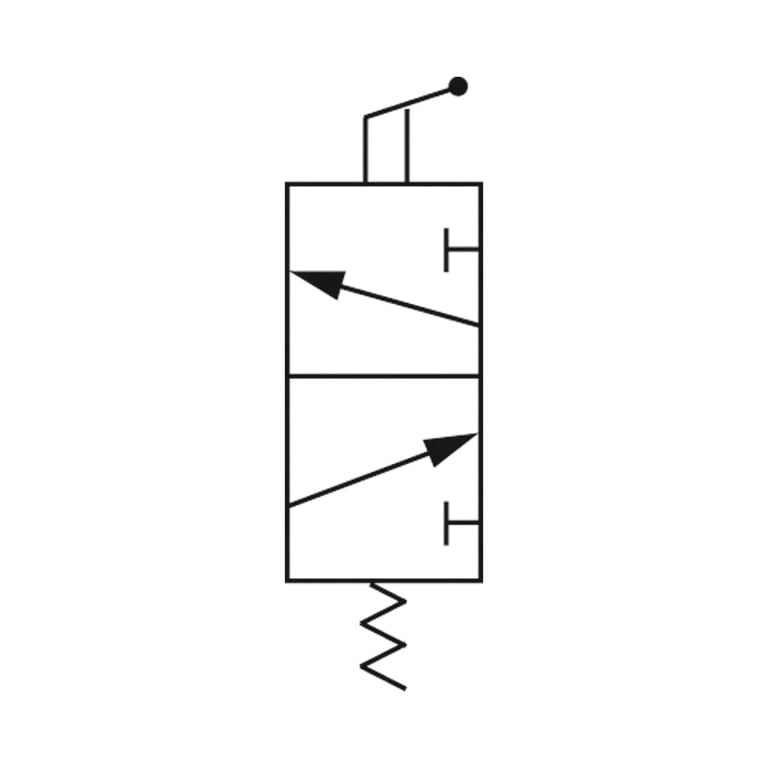 Riegler 115986 3/2-Wegeventil, manuell betätigt, »M3«, kurzer Hebel, NC, G 1/8 - Bild 2