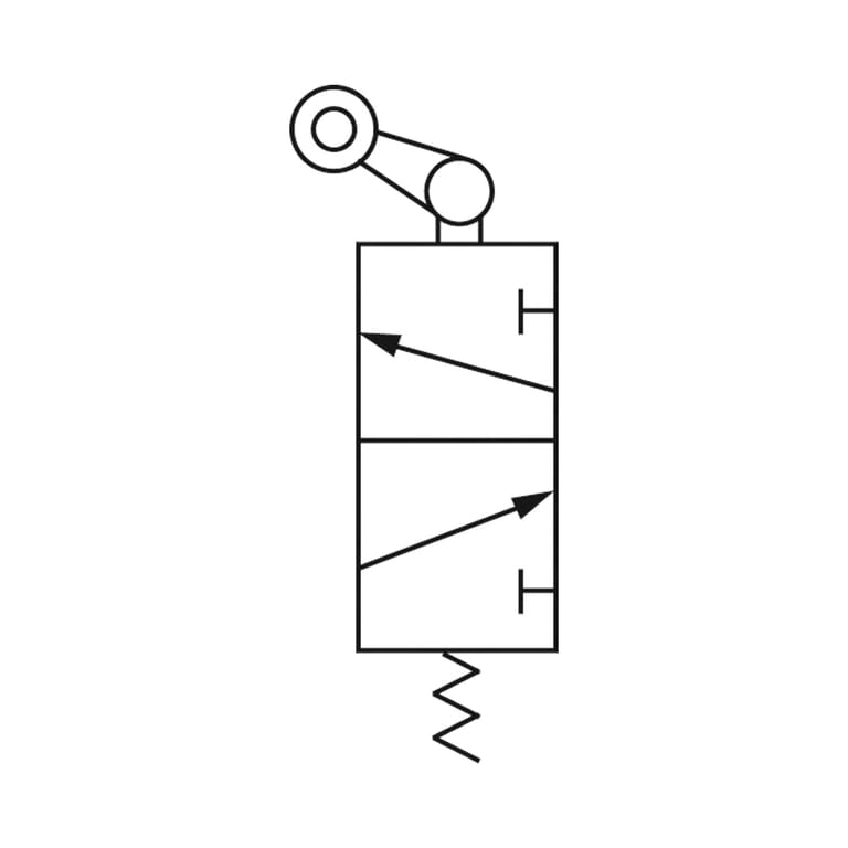 Riegler 115961 3/2-Wegeventil, mech. betätigt, »M3«, RH, fr. Rücklauf, NC, G 1/4 - Bild 2