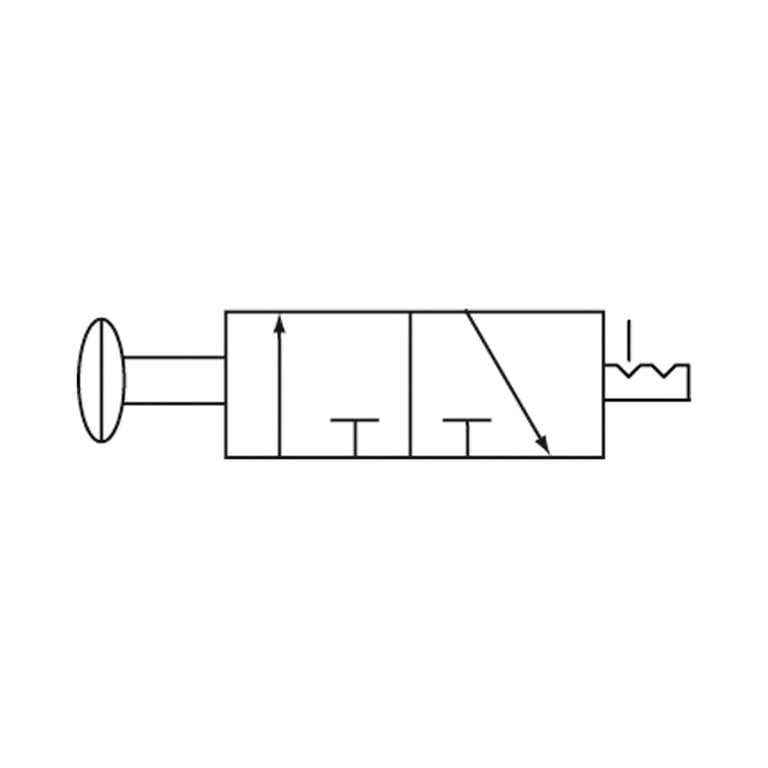 Riegler 115976 3/2-Wegeventil, Druckknopfbetätigung, »3L«, G 3/8 - Bild 2