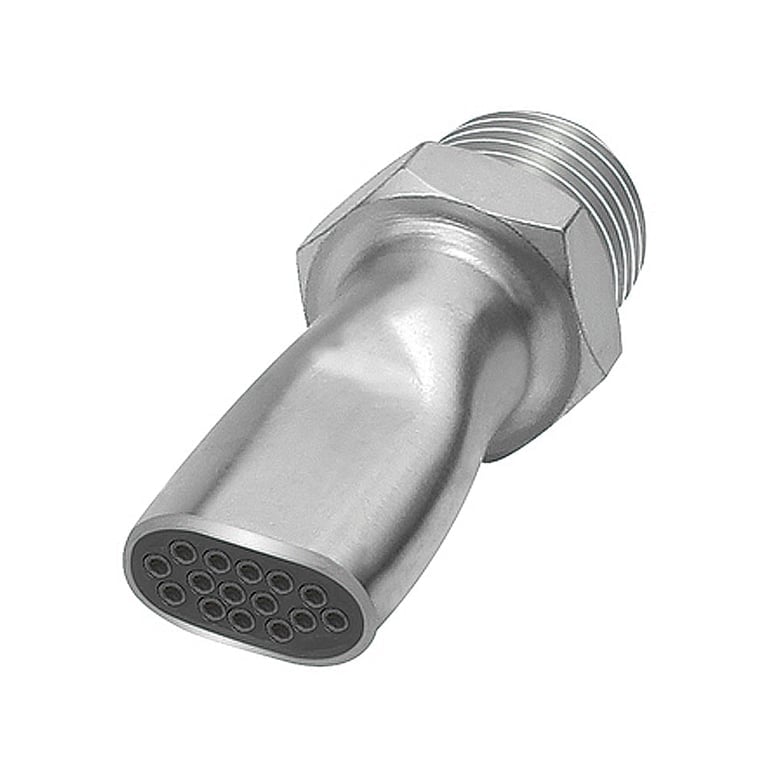 Riegler 114480 Lärmarme Flachdüse, G 3/8 AG, Stahl verzinkt, Düsenbreite 16,5 mm