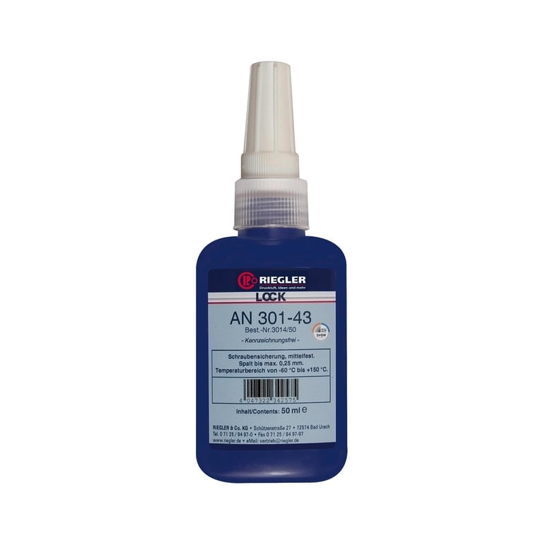 Riegler 114545 Lock AN 301-43, anaerober Klebstoff, mittelfest, 50 ml - Bild 1