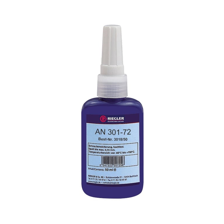 Riegler 114549 Lock AN 301-72, anaerober Klebstoff, mittelfest, 50 ml - Bild 1
