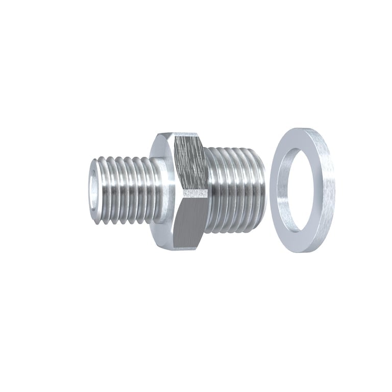 Riegler 108466 Anschlussnippel für Flachsauger, rund »PFG«, G 1/4 AG, Ø 60-80 mm