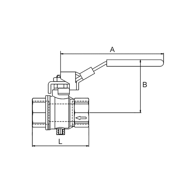 Riegler 103153 Kugelhahn, abschließbar, Entlüftung M5, MS vern., Rp 1 - Bild 4