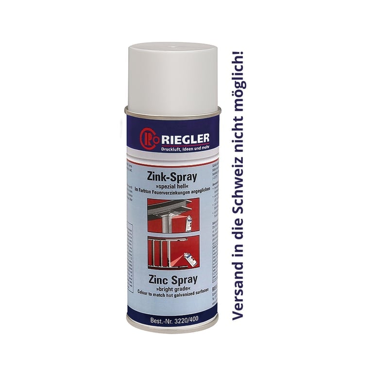 Riegler 114576 Zink-Spray, Temperatur max. 300 °C, 400 ml