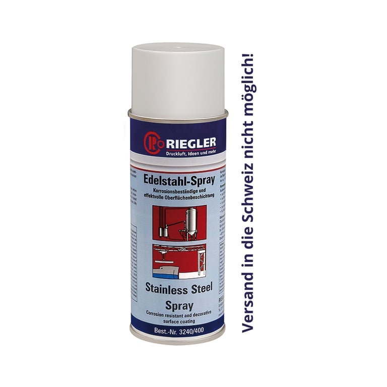 Riegler 114578 Edelstahl-Spray, Temperatur max. 300 °C, 400 ml