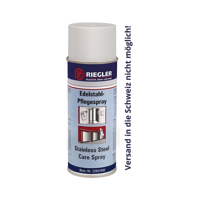 Riegler 114567 Edelstahl-Pflegespray, Temperatur -20 °C bis 130 °C, 400 ml