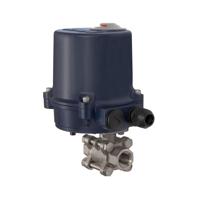 Riegler 103706 2-Wege-ES-Kugelhahn, elekt. Stellantrieb, 230 V AC, 50 Hz, Rp 1/2 - Bild 1