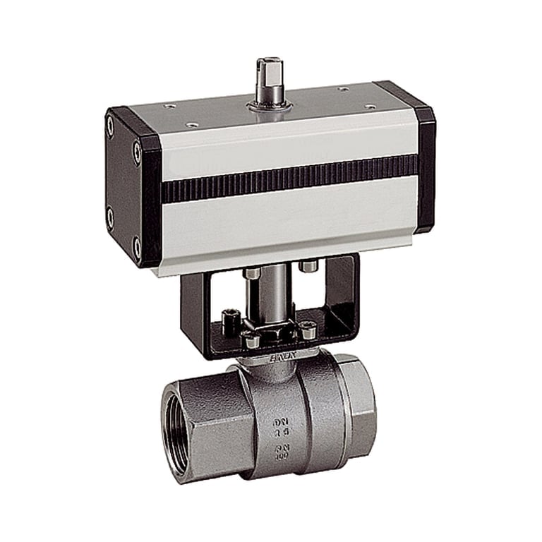 Riegler 103584 Edelstahlkugelhahn, pneumat. Stellantrieb, doppeltwirkend, Rp 1 - Bild 1