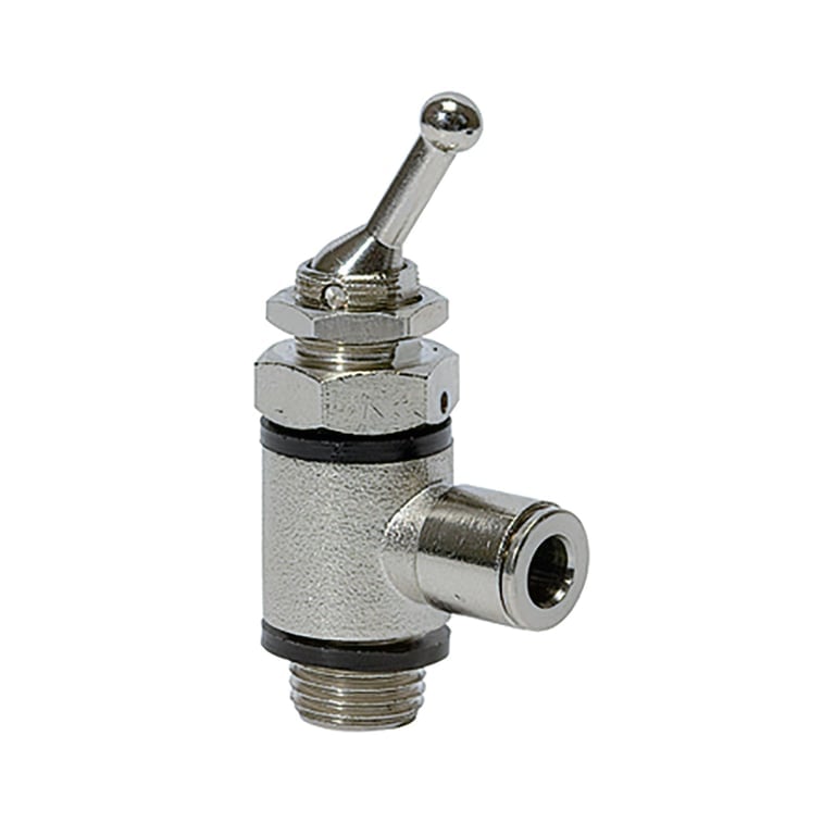 Riegler 107032 3/2-Wege-Kipphebelventil, Schlauchseite, Steckverb.G1/8, Schl. 6 - Bild 1