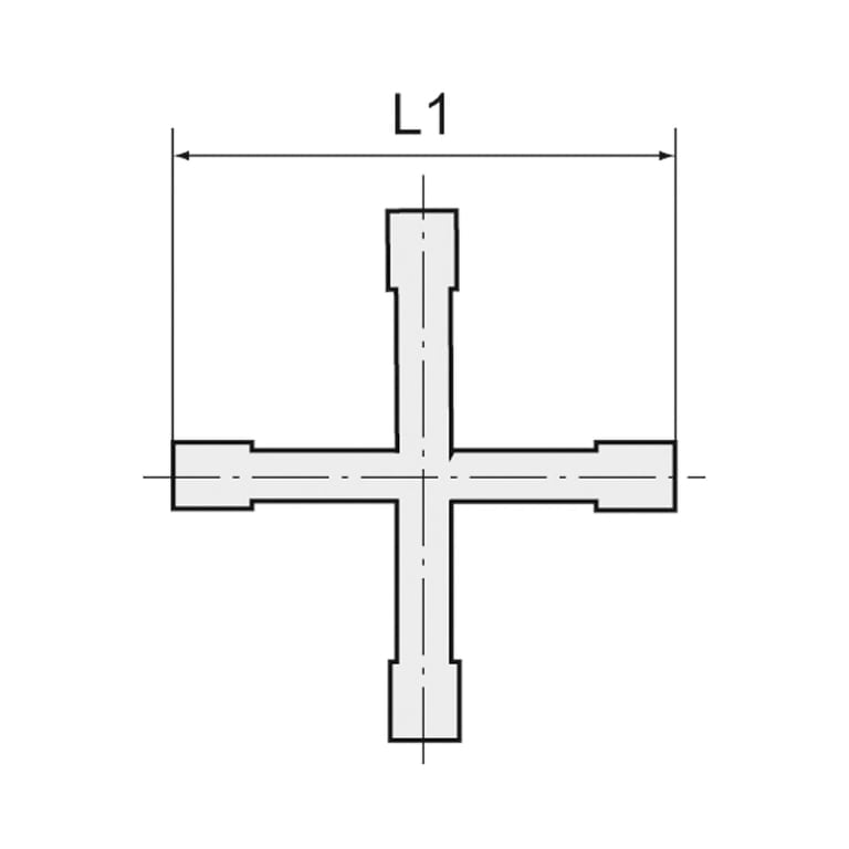 Riegler 111054 Kreuzverbindungsstutzen, für Schlauch LW 6 mm, POM - Bild 2
