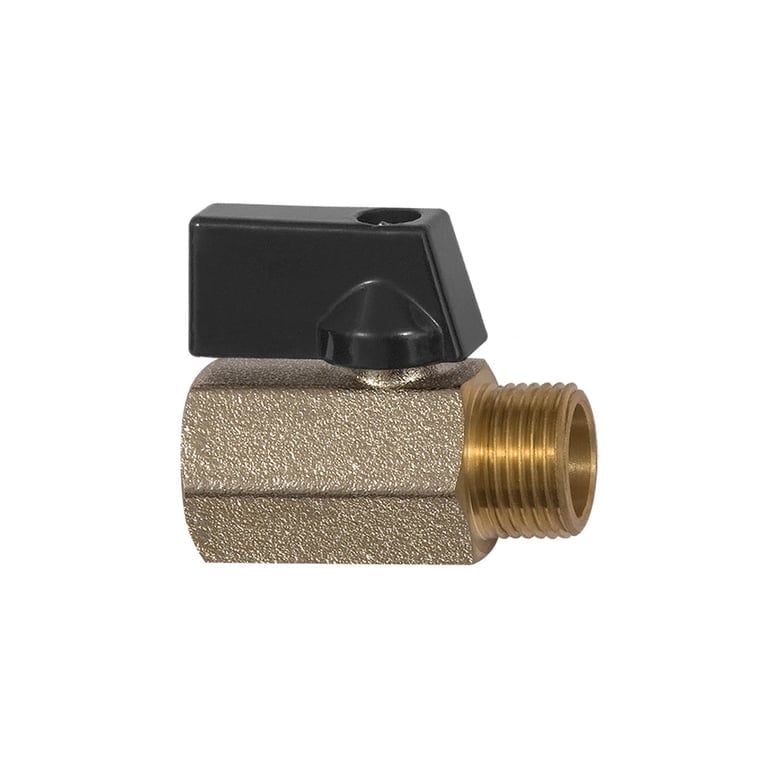 Riegler 115731 Mini-Kugelhahn »valve line«, MS vern., Drehgriff, G 3/8 IG/AG - Bild 1
