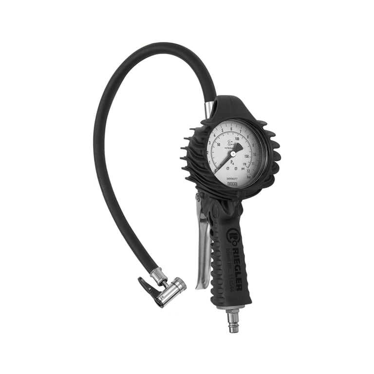 Riegler 136784 Stand.-Handreifenfüllmesser HS, Mano Ø 80 mm, ungeeicht, 0-12 bar