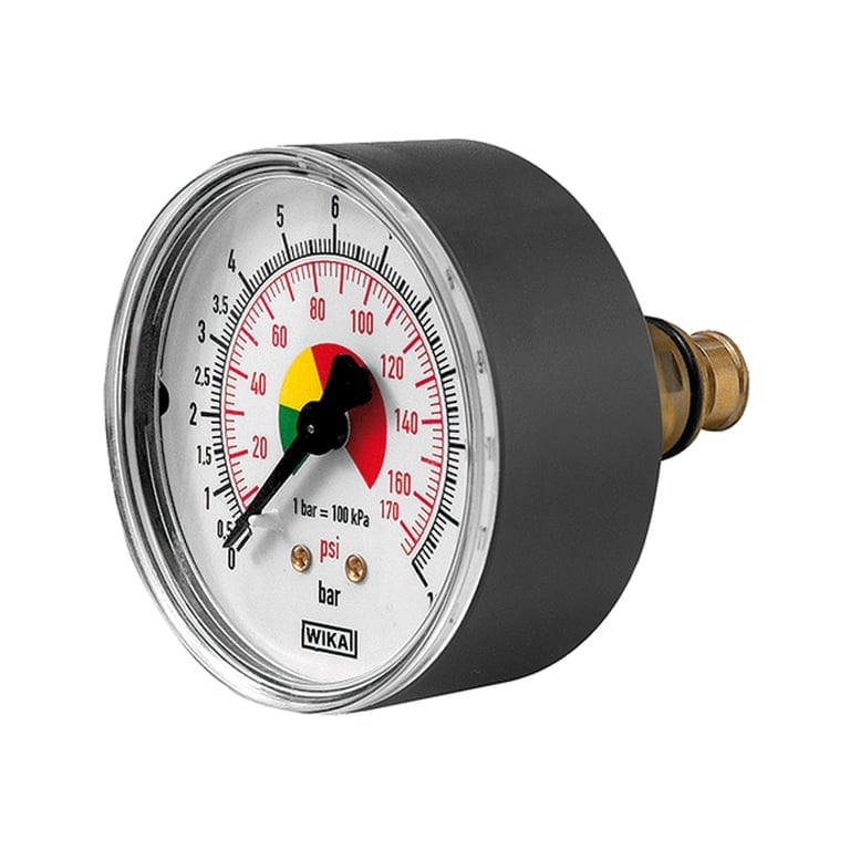 Riegler 136796 Manometer Ø 63 mm, ungeeicht, G 1/4, Anschluss hinten