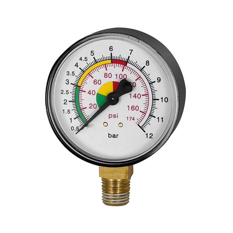 Riegler 136797 Manometer Ø 63 mm, ungeeicht, Anschluss unten