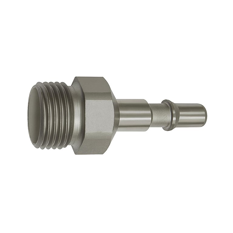 Riegler 141947 Nippel für Kupplungen NW 6, ISO 6150 C, Edelstahl, G 1/2 AG