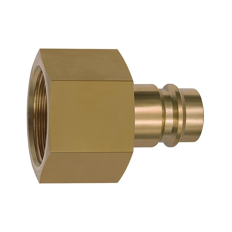 Riegler 141573 Nippel für Kupplungen NW 19, Messing blank, G 3/4 IG