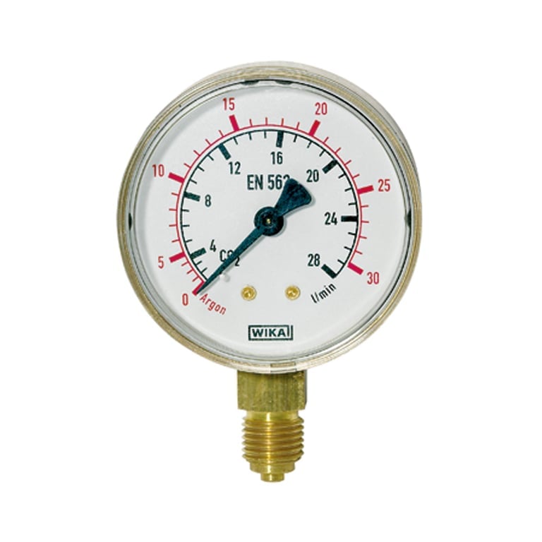 Riegler 101291 Manometer neutrale Gase, G1/4 radial unten, 0 - 10/16 bar, Ø63 mm