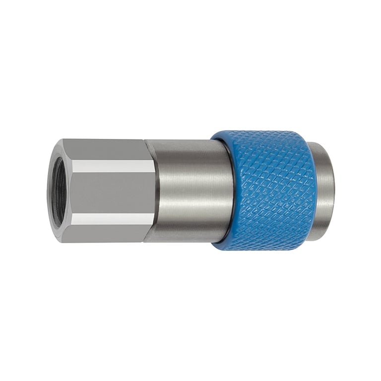 Riegler 141885 Unv. Dreh-Sicherheitskupplung NW 6, ISO 6150 C, G 1/4 IG, blau - Bild 1