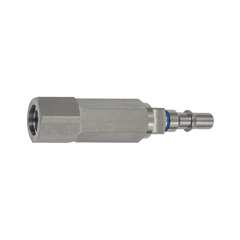 Riegler 141919 Unverwechselbarer Nippel NW 6, ISO 6150 C, RSV, G 1/4 IG, blau