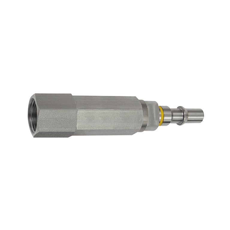 Riegler 141912 Unverwechselbarer Nippel NW 6, ISO 6150 C, RSV, G 1/4 IG, grau