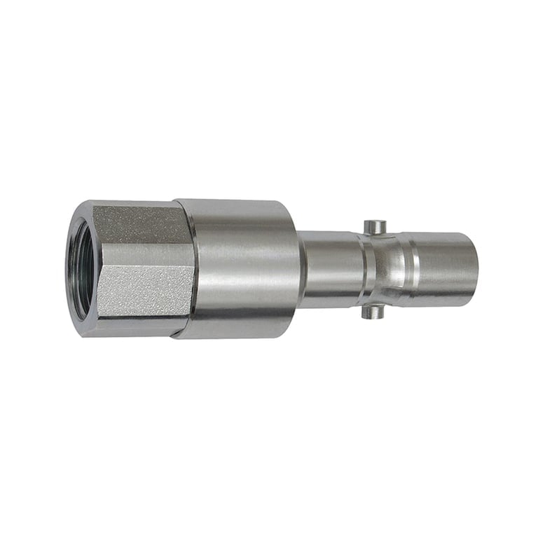 Riegler 141807 Nippel mit RSV für Kupplungen NW 11, 2-stufig, Stahl, G 1/2 IG