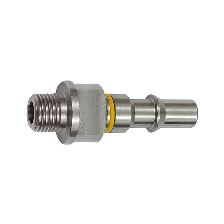 Riegler 141868 Unverwechselbarer Nippel NW 6, ISO 6150 C, G 1/4 AG, gelb