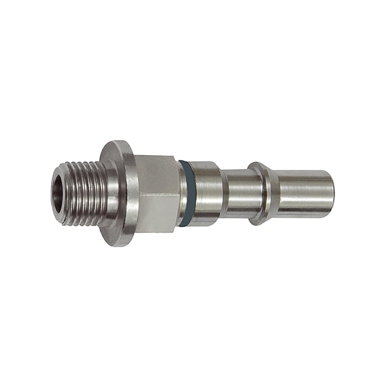 Riegler 141880 Unverwechselbarer Nippel NW 6, ISO 6150 C, G 1/8 AG, grau