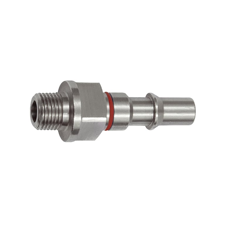 Riegler 141854 Unverwechselbarer Nippel NW 6, ISO 6150 C, G 1/8 AG, rot