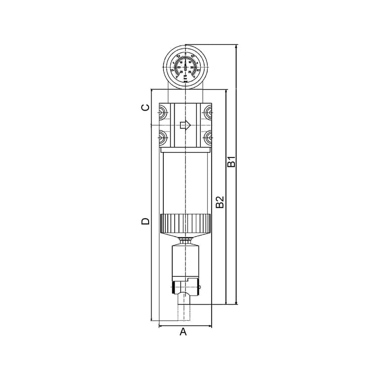 Riegler 101549 Vorfilter mit Differenzdruckmanometer, 3 µm, G 1 1/4 - Bild 2
