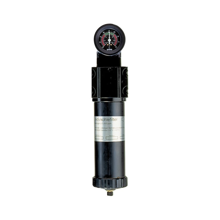 Riegler 101581 Aktivkohlefilter mit Differenzdruckmano., 0,005 mg/m³, G 1 1/4 - Bild 1