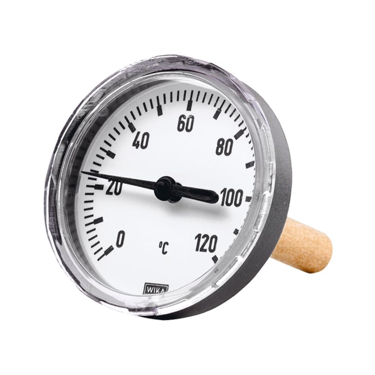 Riegler 102759 Bimetallthermom., G 1/2 hi., Tauchschaftlänge 40mm, Ø63, bis 60°C