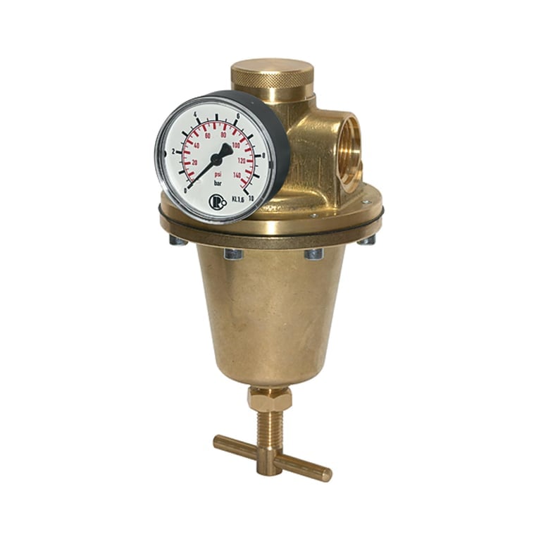 Riegler 101311 Druckregler für Wasser, inkl. Manometer, G 1, 0,5 - 6 bar - Bild 1