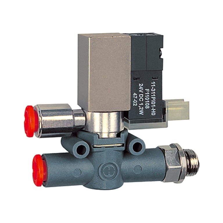Riegler 106869 3/2-Wege-Magnetventil, geführte Entl. Schl.-Gew. G1/4 Schl.8 NO - Bild 1