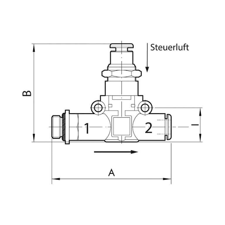 Riegler 106793 3/2-Wegeventil, pneum. NC, Gewinde - Schlauch, G1/8, Schl.8 - Bild 2