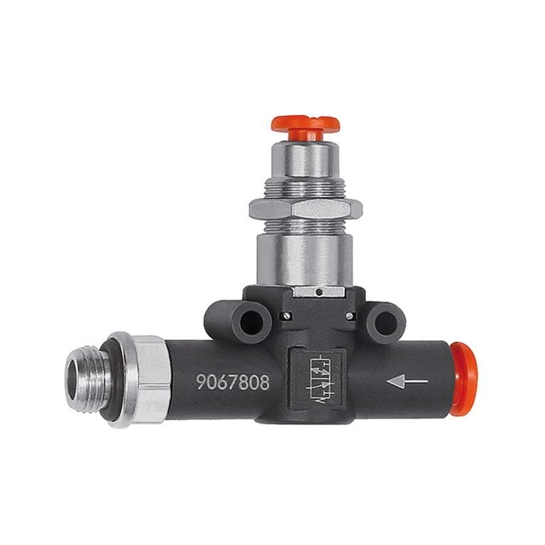 Riegler 106797 3/2-Wegeventil, pneum. NC, Schlauch - Gewinde, G1/8, Schl.6 - Bild 1