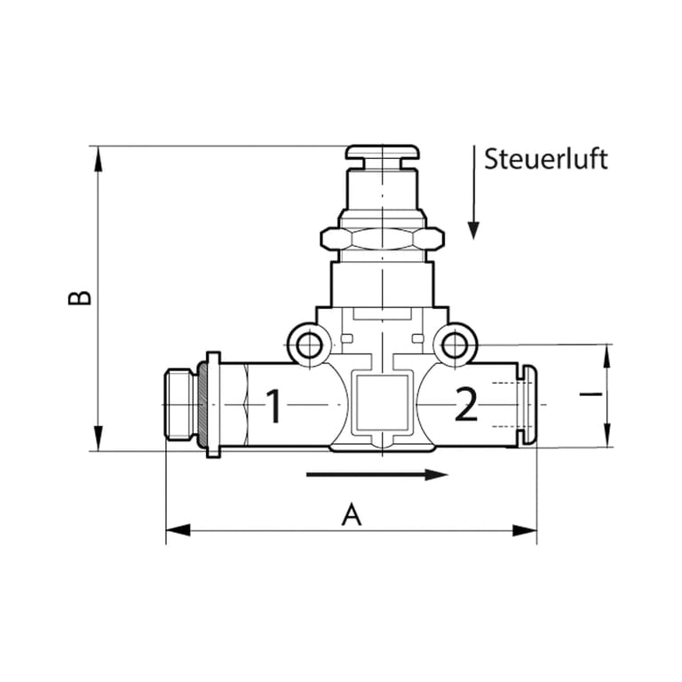 Riegler 106821 Pneum.entsperrb.Rückschlagventil Gew.-Schl., G 1/8, Schl.6 - Bild 2