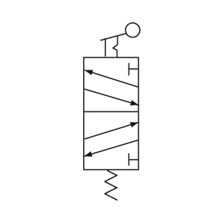 Riegler 115993 5/2-Wegeventil, manuell betätigt »M5«, Kipphebel, bistabil, G 1/4 - Bild 2