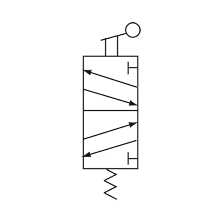 Riegler 115984 5/2-Wegeventil, manuell betätigt, »M5«, langer Hebel, G 1/8 - Bild 2