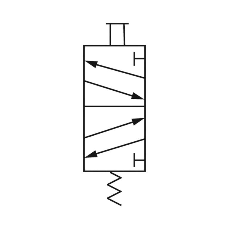 Riegler 115954 5/2-Wegeventil, mechanisch betätigt, »M5«, Stössel, G 1/8 - Bild 2