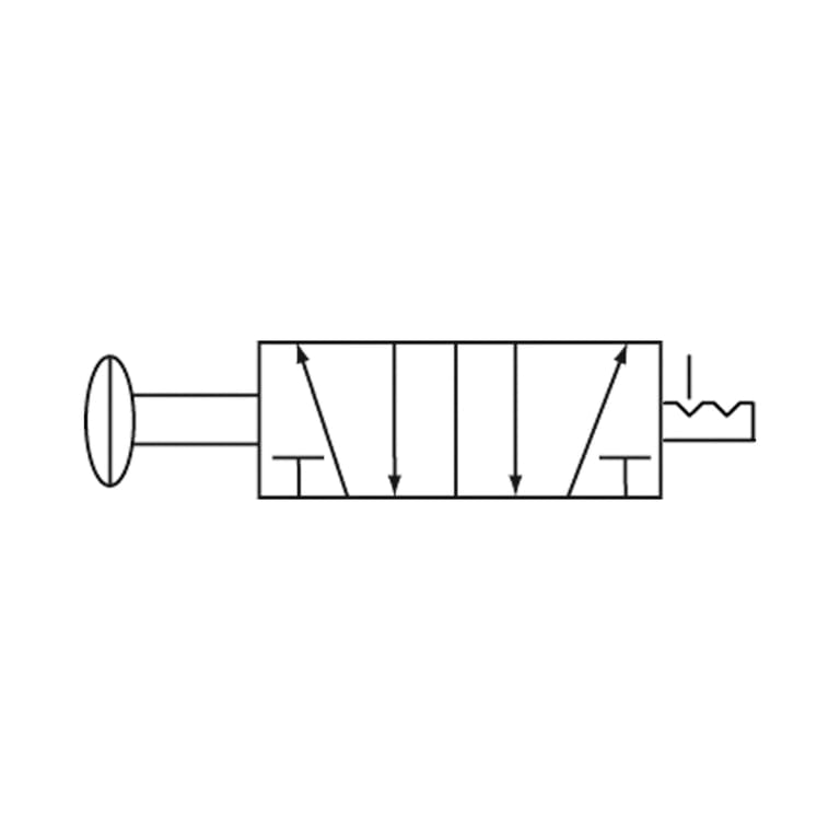 Riegler 115981 5/2-Wegeventil, Druckknopfbetätigung, »3L«, G 3/8 - Bild 2