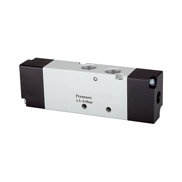 Riegler 116076 5/3-Wegeventil, pneumatisch, »4A« Mitte entlü., G 1/4, 550l/min - Bild 1