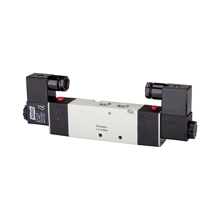 Riegler 116151 5/3-Wegeventil elektropneum. »4V«, Mitte geschl., M5, 24 V DC - Bild 1