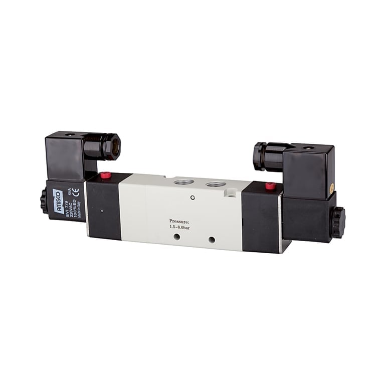 Riegler 116159 5/3-Wegeventil elektropn. Mitte geschl. G1/8 230V 50Hz 400l/min - Bild 1