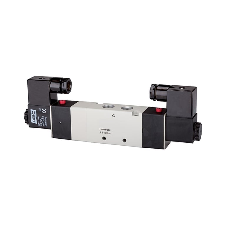 Riegler 116166 5/3-Wegeventil elektropneum. Mitte entl., G 1/8, 24VDC 400l/min - Bild 1