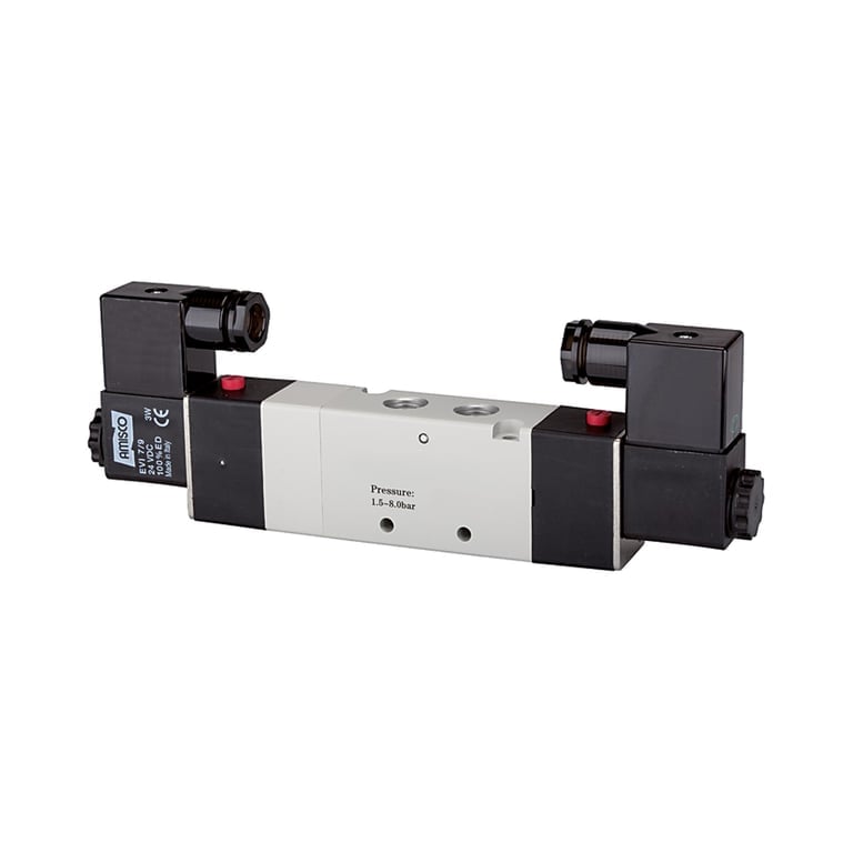 Riegler 116181 5/3-Wegeventil elektropneum. Mitte bel., G 1/8, 24VDC, 550l/min - Bild 1