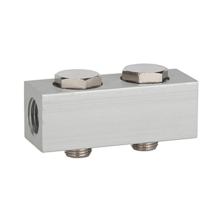 Riegler 106616 Versorgungsleiste für Wegeventile, mit 2 Ventilpositionen, G 1/4