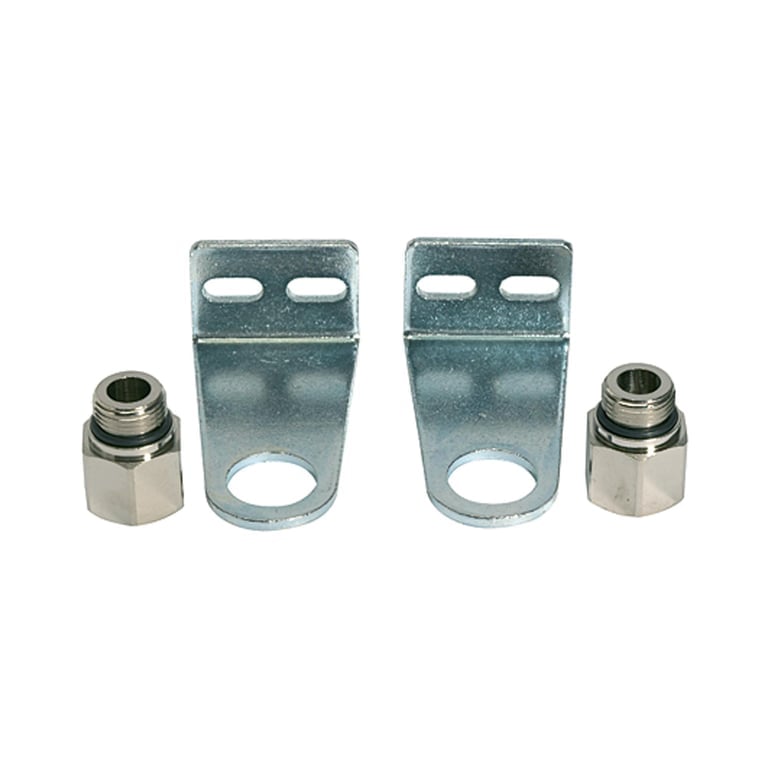 Riegler 106604 Haltewinkelsatz für Wegeventile, Höhe 120,0 mm, G 1/8